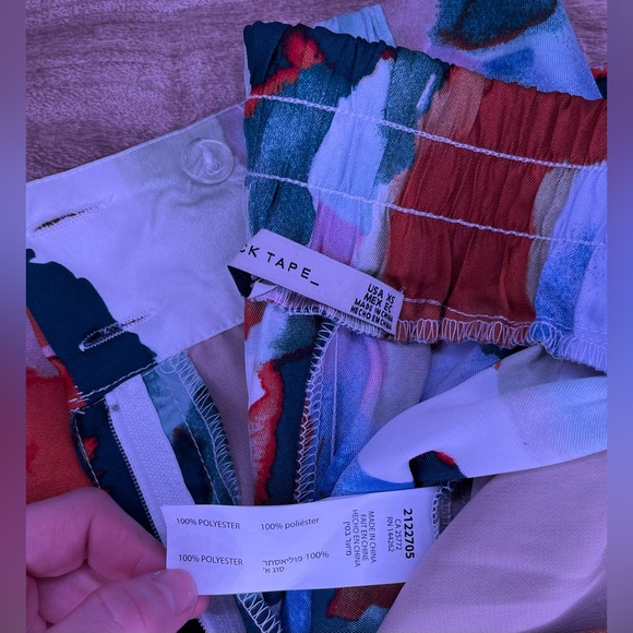 NWOT Pattered Wide Leg Pants - Picture 4 of 6